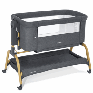 ANGELBLISS 3 in 1 Baby Bassinet, Rocking Bassinets Bedside Sleeper with Comfy Mattress and Wheels, 6 Height Adjustable Easy Folding Portable Bedside Crib for Newborn Infant New